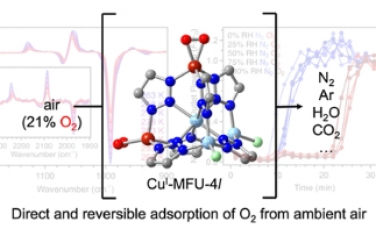 JACS：三方锥铜(I)金属−有机骨架对湿空气中氧气的选择性吸附