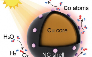 Adv Mater：Co单原子修饰NC@Cu核壳光催化分解海水