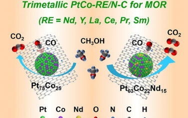 厦门大学ACS Catal：Pt-Co-稀土三元合金电催化甲醇氧化