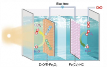 AFM：铁基电极无偏压光电化学水氧化与电化学氧还原反应耦合