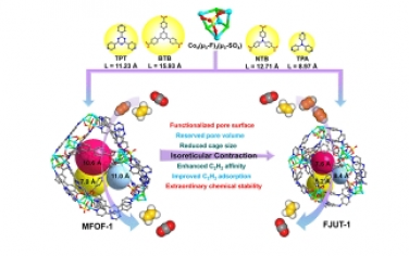 JACS: 具有优化孔隙空间的笼状金属有机框架的等网收缩增强 C2H2/CO2 和 C2H2/C2H4 分离