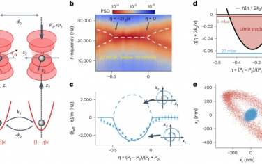 Nature Physics：真空中悬浮的非互耦光机振荡器中的PT类相变和极限环振荡