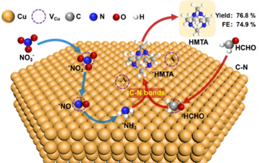 JACS：电催化硝酸盐和甲醛合成六亚甲基四胺