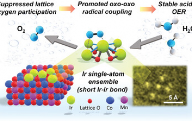 Adv Mater：Mn掺杂Co3O4表面形成的组装Ir原子团促进酸性OER稳定性