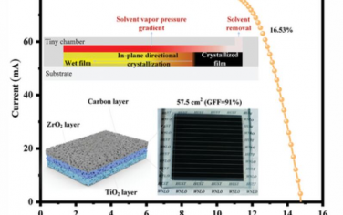 AEM：基于碳电极的可打印无孔导体钙钛矿太阳能电池的可扩展平面内定向结晶