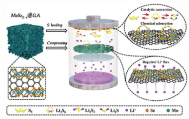 AFM：缺陷策略调控的MoSe2改性自支撑石墨烯气凝胶同时用作锂硫电池的阴极和中间层
