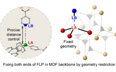 JACS：金属−有机骨架中受阻路易斯对的精确距离控制和官能度调节