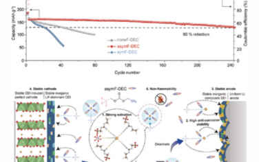 AEM：不对称氟化电解质分子设计同时实现良好的溶剂化和高惰性和稳定的锂金属电池